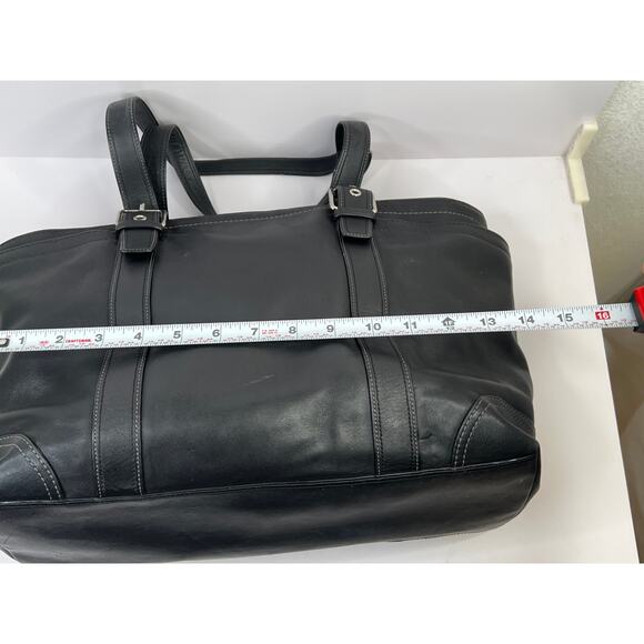 Authentic Coach Hampton Large Black Leather Tote Bag Purse F063-F10288 - Picture 13 of 16